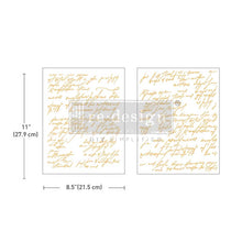 Load image into Gallery viewer, SHIMMERING SCRIPT - MIDDY FOIL KACHA - Decor Transfers