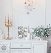 Load image into Gallery viewer, SILENT NIGHT Snow Village - Decoupage Fiber