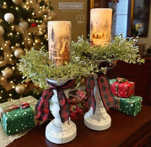 Load image into Gallery viewer, SILENT NIGHT Snow Village - Decoupage Fiber