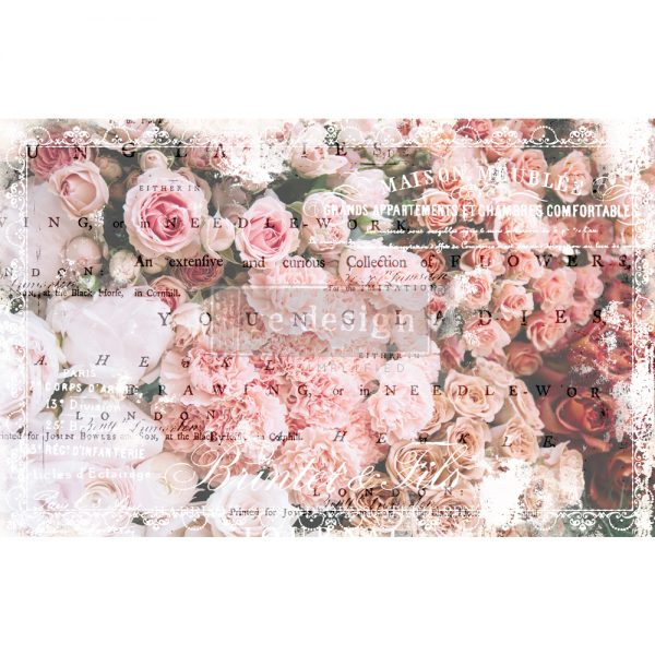 Decoupage Decor Tissue Paper - Angelic Rose Garden
