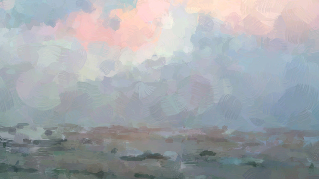 Cotton Candy Sky Digital Art (oil painting effect)