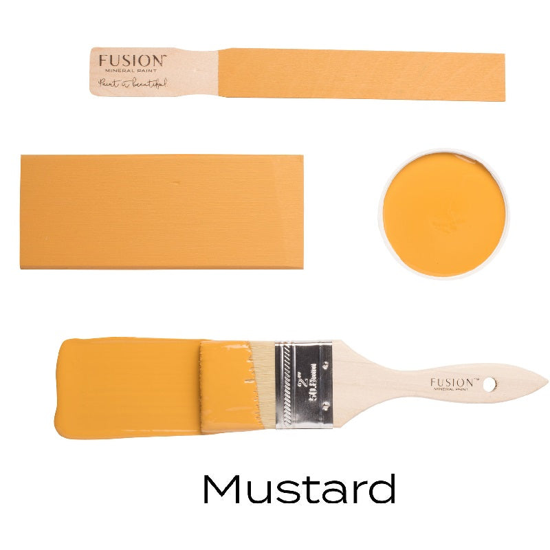 fusion paint Mustard swatches